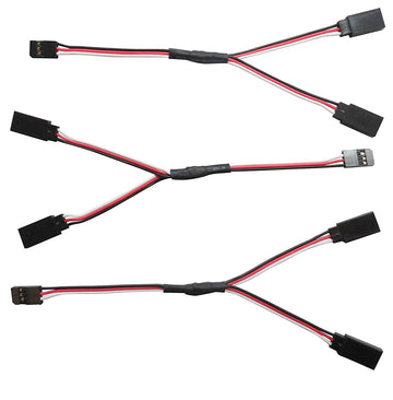 Apex RC Products 3 Pack - 6'' / 150mm Futaba Style Servo Y Harness 1030