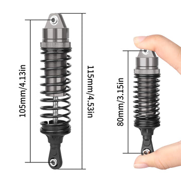 CrazyHobby RC Shocks for 1/10 4WD Traxxas Slash 4x4, Rustler 4X4 VXL, Stampede 4X4, Hoss 4X4, Replace 5862 Big Bore Shock Set, w