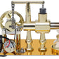 Hot Air Stirling Engine Motor Model Stirling Engine Kit  Single-Cylinder Metal Stirling Engine External Combustion Engine Motor DIY Hot Air Engine Gift of Air for mature-themeds Desktop Educational Toy (A)