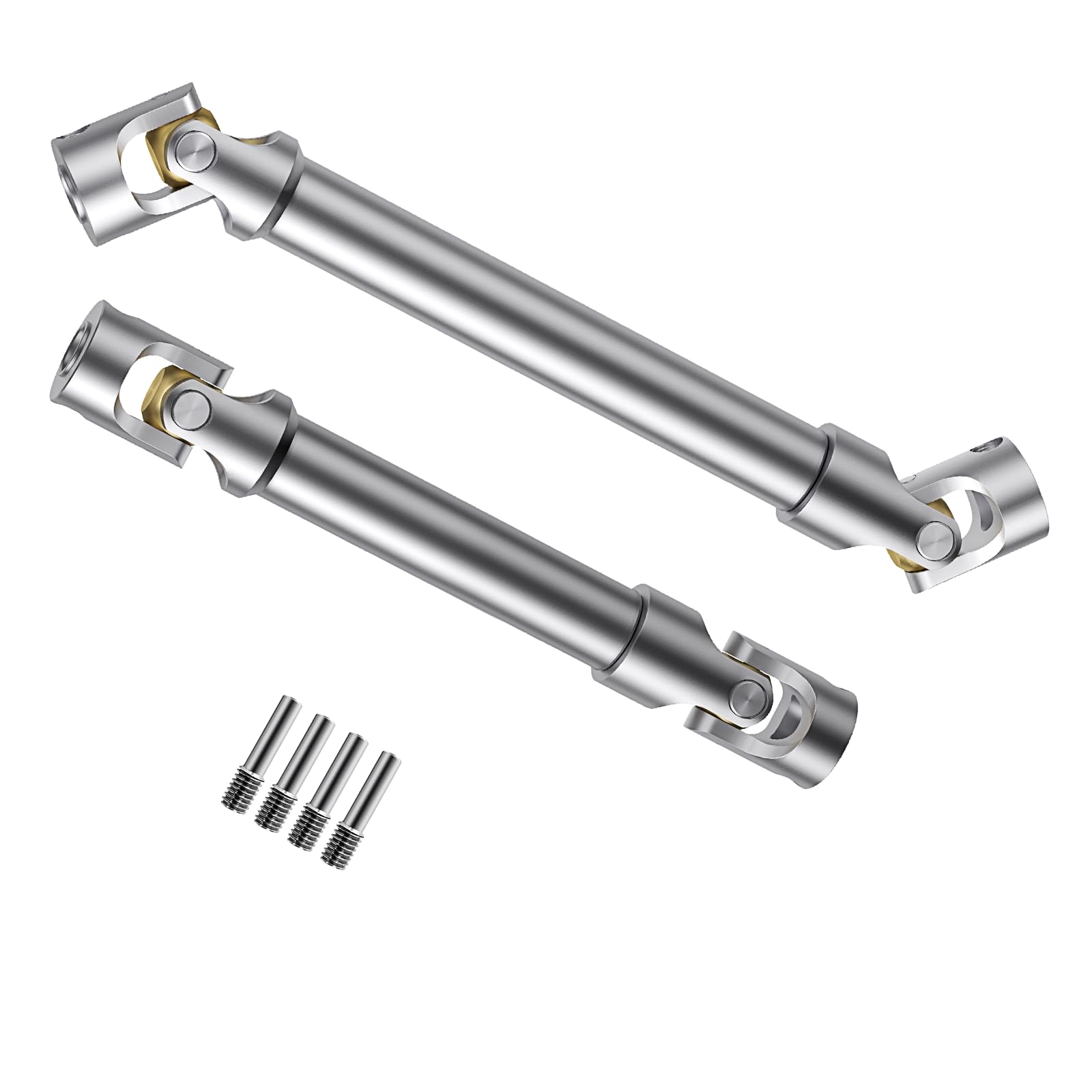 Generic Metal Alloy Universal 1/10 Rc Drive Shaft 2Pcs Upgrades Accessories For 1/10 Rc Crawler Car Trx4 Axial Scx10 Trx4 Drives