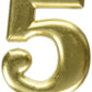 Amscan #5 Metallic Birthday Candle | Gold | Party Supply | 1 piece