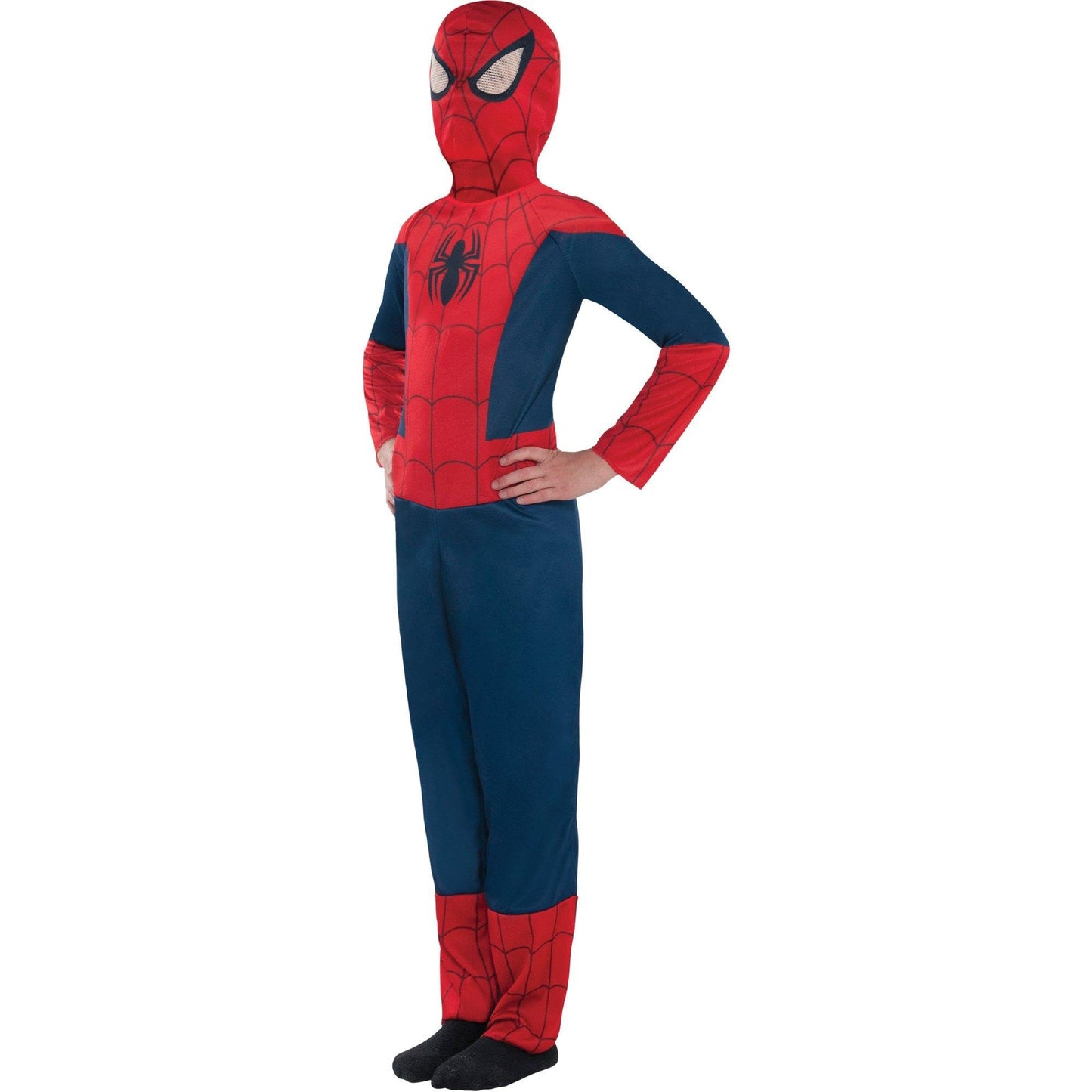 Costumes Usa Spider-Man Costume For Boys, Size Medium, Includes Jumpsuit And Hooded Mask