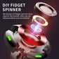 Fidget Spinners For Adults And Kids, Stress Anxiety Adhd Relief Figets Toy, Metal Finger Hand Spinner Toys With Luminous Light,