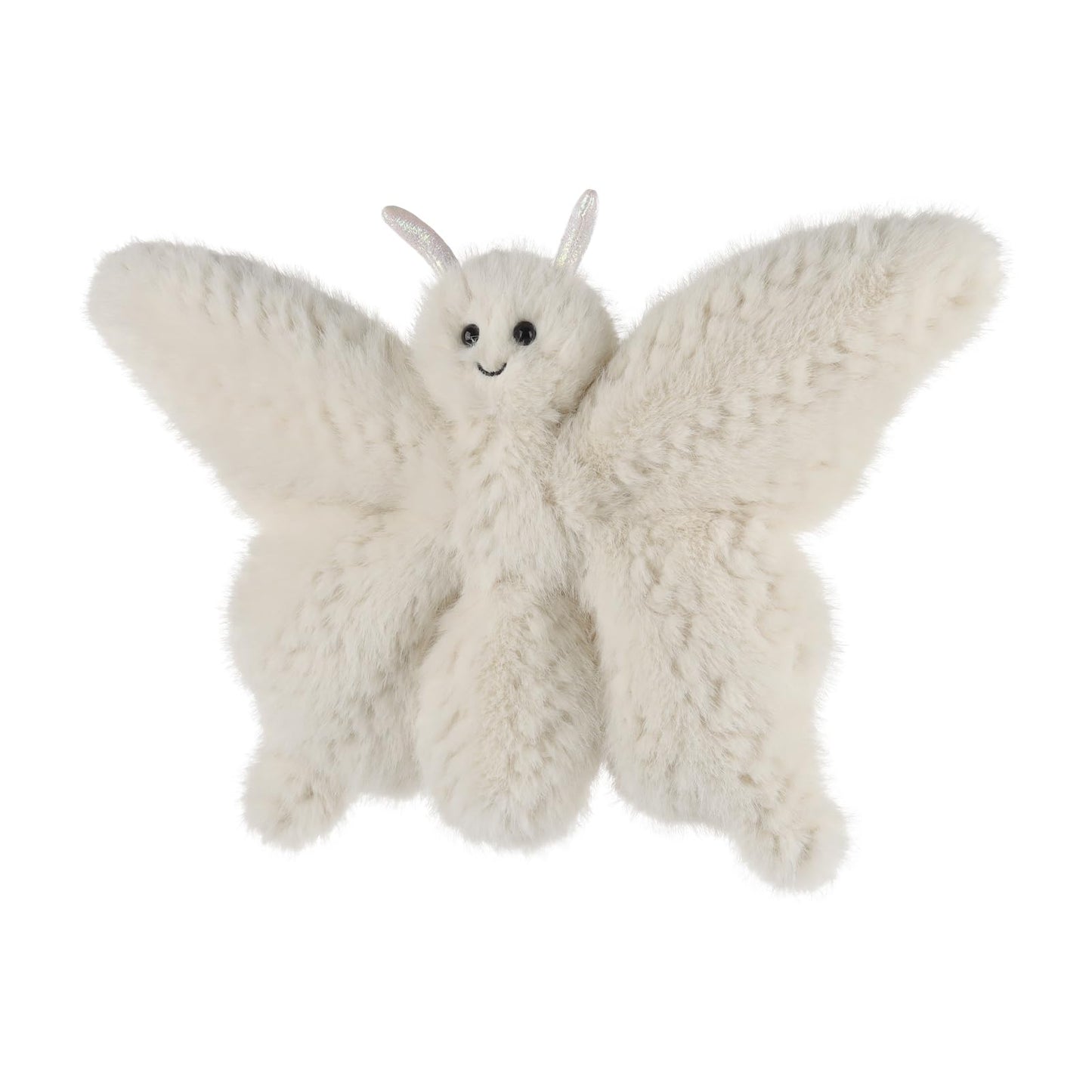 Apricot Lamb Butterfly Plush Stuffed Animals For Kids, Soft Cute Plushies Toys For Baby Girl And Boy, Fluffy Butterfly White 9.5