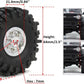 Hobbysoul 64Mm Mud Slingers 1.0 Tires & Heavy Adjustable Offset 1.0 Beadlock Wheels Rims, Negative Offsets 1.0 Wheels And Tires