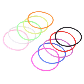 Senkary 120 Pieces Colorful Silicone Jelly Bracelets Nonluminous Stretchy 80s Bracelets Bands for Party Favors, Adults, Women, G
