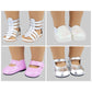 Ecore Fun 18 Inch Girl Doll Accessories Includes Random Style 9 Pairs Of Shoes Fit For 18 Inch Girl Doll Shoes Including Snow Boots, Leather Shoes, Sandals, Slipper