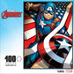 Buffalo Games Captain America 100 Piece Jigsaw Puzzle - Large Multicolor Paper Puzzle for Families - Model 4838