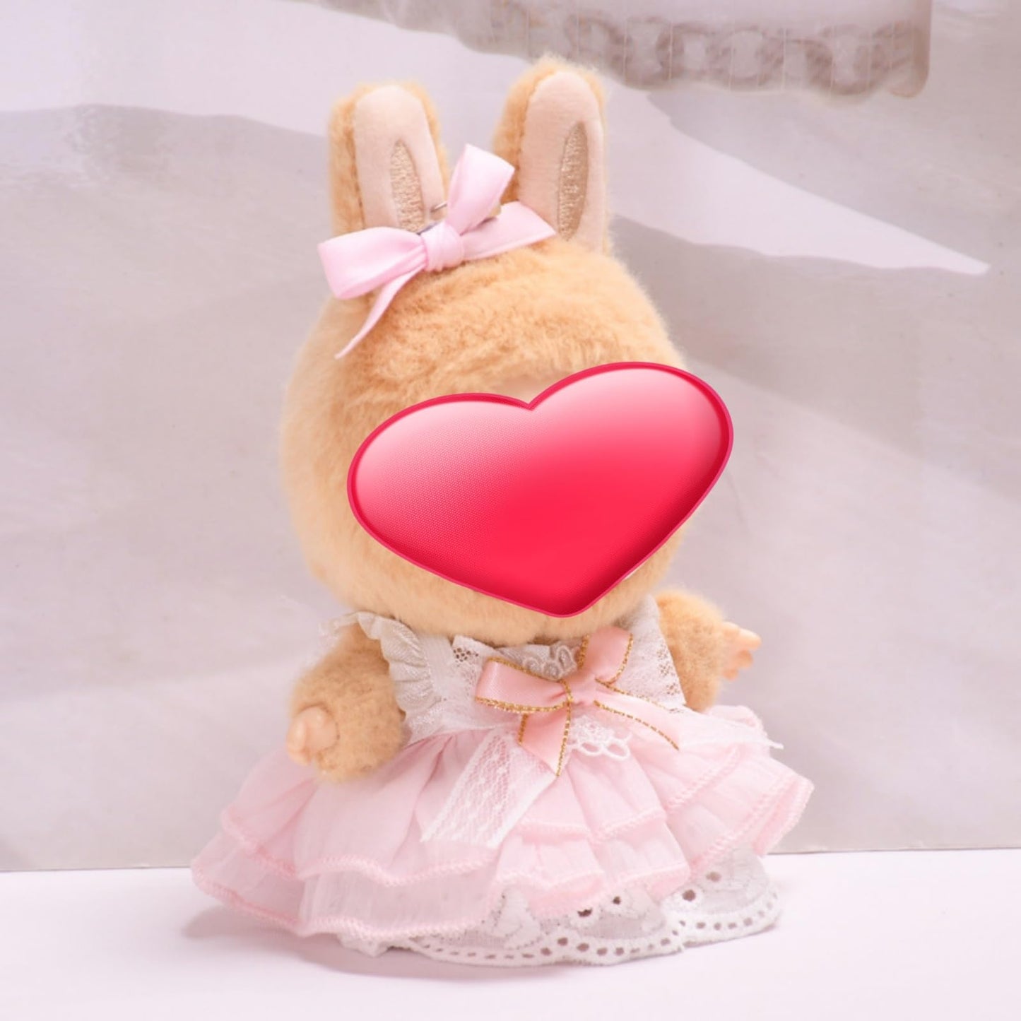 17cm Doll Clothes for Doll, Outfits Costumes Compatible with Dolls Keychain Accessories (Pink Princess Skirt)