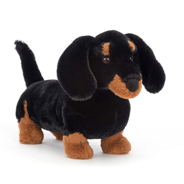 Jellycat Freddie Sausage Dachshund Wiener Dog Stuffed Animal, Medium 7 Inches - Dogs & Puppies Plush Toy - Classic Children'S Gi