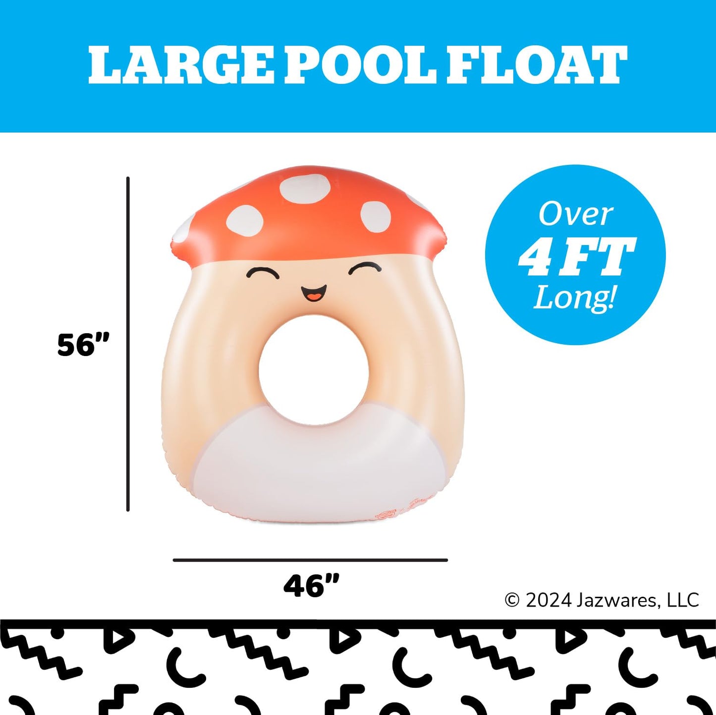 Bigmouth X Squishmallows Original Inflatable Pool Float, Swimming Tube For Adults And Kids, Pool Party Supplies & Water Toys - M