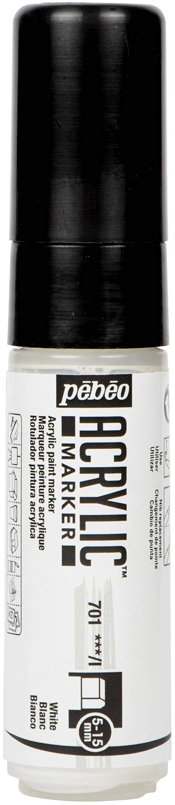 PEBEO INC PEBEO MARKER 5-15mm WHITE, 5-15 mm
