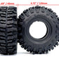 HOBBYSOUL 4pcs RC 1.9 Mud Slingers Tires Height 4.72'' / 120mm Soft Sticky 1.9 Tires Tyres For 1/10 RC Crawler Traxxas TRX4 / Ax