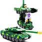 Shaktism 2-In-1 Transforming Army Tank Robot Toy With Lights, Music, Bump And Go Action, Deformation Tank Robot Toy Random Color