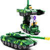Shaktism 2-In-1 Transforming Army Tank Robot Toy With Lights, Music, Bump And Go Action, Deformation Tank Robot Toy Random Color
