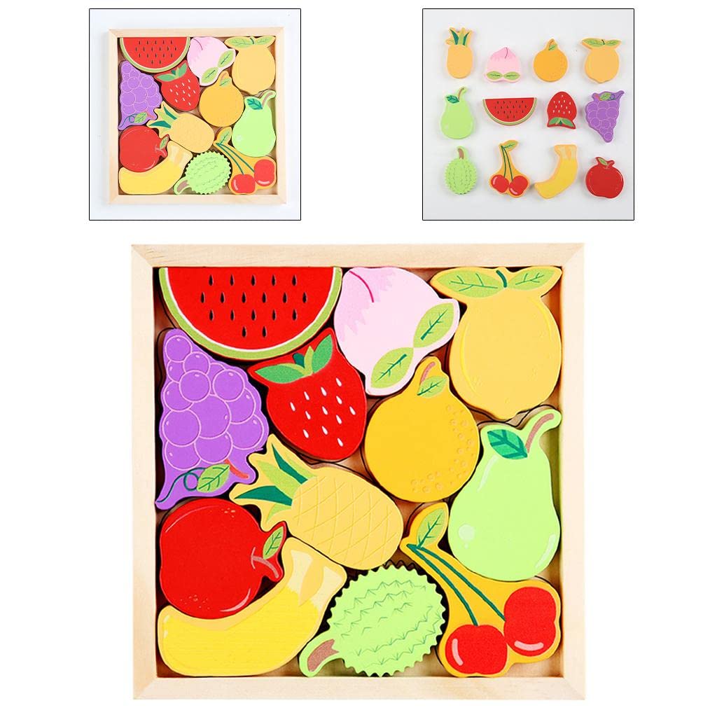 MERISHOPP Montessori 3D Puzzle Jigsaw PreSchool Toy Gifts for Children Toddlers Fruit| Educational Toys | STEM Toys | Learning 