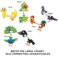 TOYKRAFTT Chunky Infant Floor Puzzle Toy, 2 Piece Puzzles for Kids Age of 2-3 Years, Animal Puzzles for Boys Girls, Educational