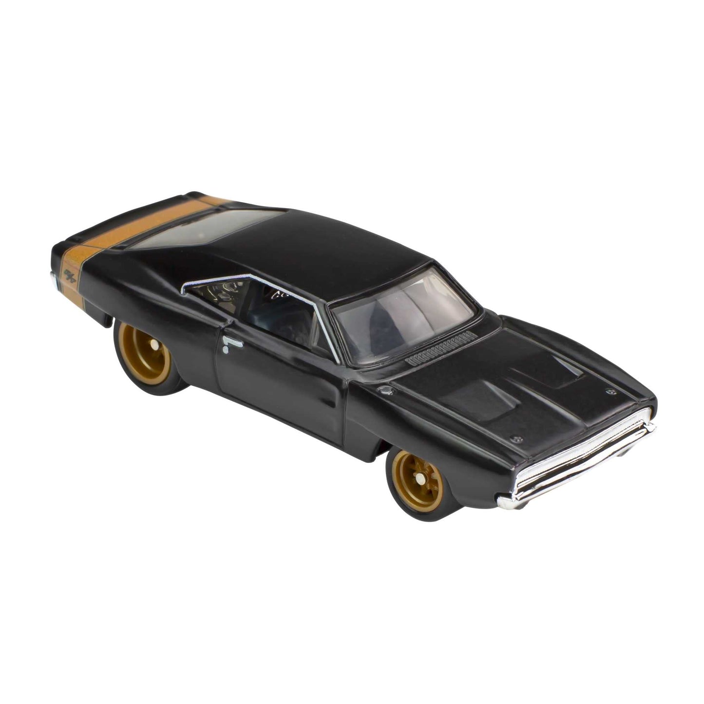 1968 Dodge Charger R/T Matt Black with Gold Tail Stripe Fast & Furious Series Diecast Model Car by Hot Wheels