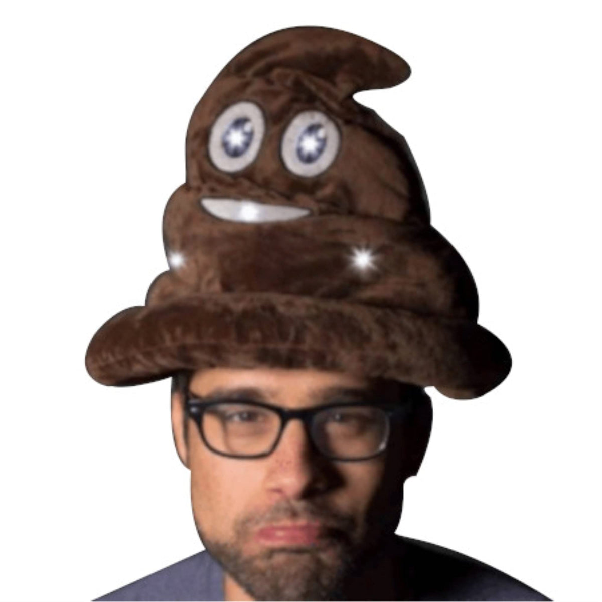 blinkee LED Poop Head Swirl Hat Brown