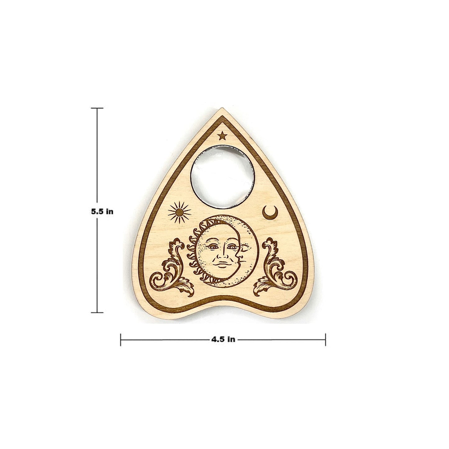 Wooden Handmade Talking Spirit Board With Planchette - Premium Quality Talking Board (Medium Classic Style)