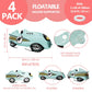 Deermon Blue Racing Balloons, Large 4 Pack Fast Speedy Roadster Themed Vehicles Sports Car for 1st Baby Shower Birthday Retro Ra