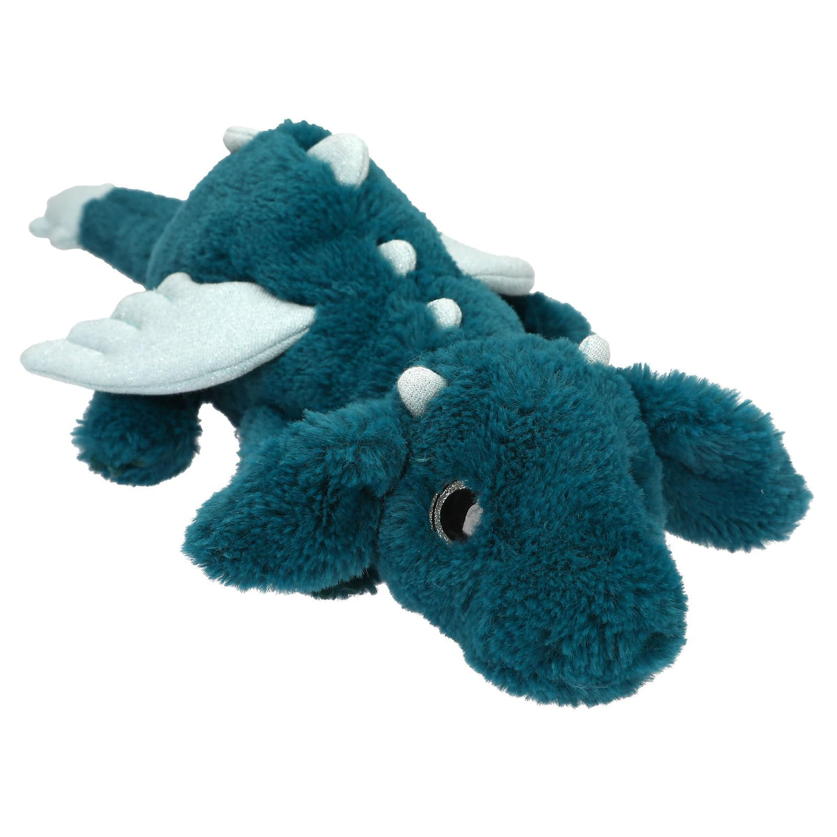 Depesche Snukis Cuddly Toy Dragon Lying Down in Petrol