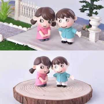 Spilay 6pcs Miniature People Dolls Figures,Cute Japanese Old Grandparents and Lovers Play Figurines for 1:24 DIY Dollhouse Decor