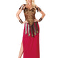 InCharacter Costumes, LLC Gorgeous Gladiator Dress, Red/Brown, X-Large
