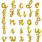 TONIFUL 52 Pcs 16 Inch Gold Cursive Letter A-Z Balloons,Cursive Custom Phrase Foil Alphabet DIY Personalized Phrase Banner for B