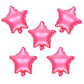 Mystic Toy Store MADE IN INDIA 18 Inch 5Pcs Set of Pink Star Shape Foil Balloons big Size for Birthday Decoration,Anniversary, B
