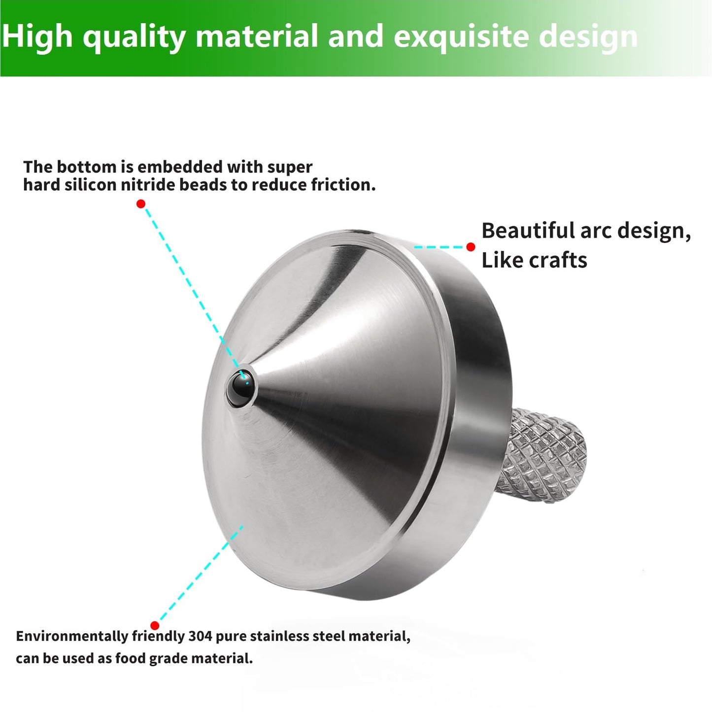 CHEETOP Stainless Steel Spinning Top  Precision Mini Desktop Gyroscope  Kill Time Reduce Stress ADHD Toys  Perfect Balance Gyro (Style 3)