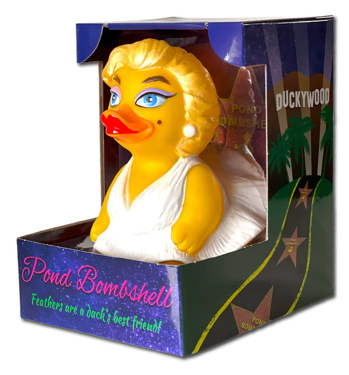 Celebriducks Pond Bombshell Floating Rubber Ducks - Collectible Bath Toy Gift For Kids & Adults Of All Ages