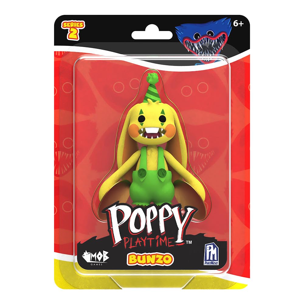 Poppy Playtime - Bunzo Bunny Action Figure (5'' Tall Posable Figure, Series 2)