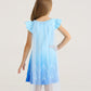 Wonderbabe Girls Princess Costumes Snow Queen Princess Dresses Fancy Dress Up With Cape For Toddler Christmas Snow Party Cosplay Size 3-4T