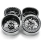 4PCS 2.2'' RC Aluminum Beadlock Wheels w/Hubs For 1/10 RC Axial Wraith RR10 YETI SCX10 D90 TRX4 CC01 (Titanium)