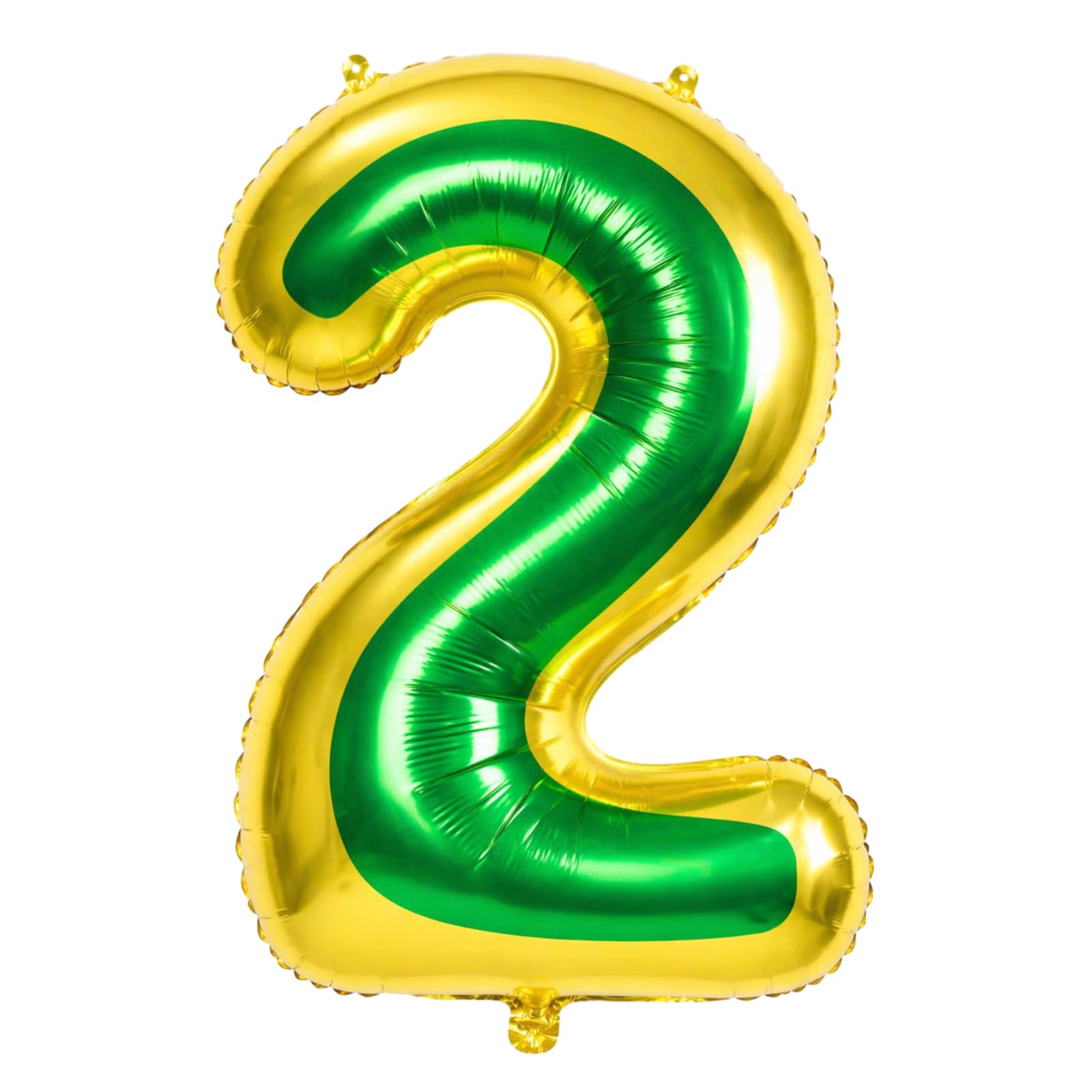 Charnoel Street Number 2 Balloons 40 Inch Yellow and Green Birthday Party Decorations Large Foil Balloons for Cartoon Birthday P