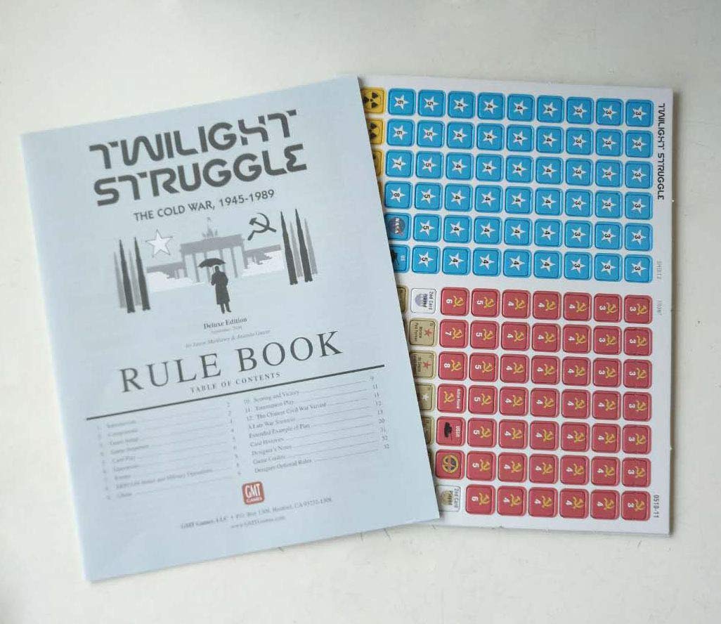 GMT Games Twilight Struggle Deluxe Edition Board Game - One Size, Multicolor, Cardstock, Model 0510-14