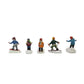 Moments In Time Set Of 5 Hand-Painted Polyresin Christmas Village Skiing Figures
