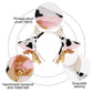 Phogary Cow Costume Accessories, Ears And Horns Headband With Tail For Animal Cosplay And Halloween