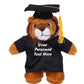 Plushland Plush Stuffed Animal Toys 8 Inches Present Gifts for Graduation Day  Personalized Text  Name or Your School Logo on Gown  Best for Any Grad School Kids (Graduation Lion Black Gown)