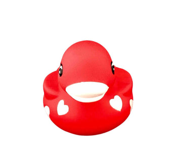 Ducky City 3' Valentines Sweetheart Rubber Duck [Squeaky, With Hole] - Baby Safe Bathtub Bathing Toy