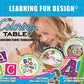 Learning Fun Design - Rectangle Tablecloth 60   X84    - Interactive Coloring Tablecloth for Kids - Poly/Cotton Fabric - Washabl