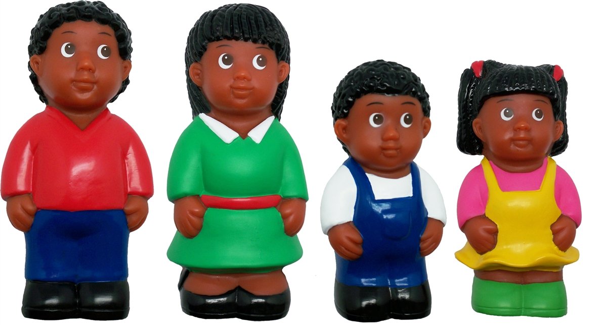Get Ready Kids Multicultural Famly Figures Set Of 16, 5', Multi, 624