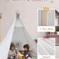 86'' H Larger Teepee Play, Huge Foldable Indoor With Star Light, Large Tall Outdoor Canvas for Adults, 5 Sides Wide Open Front W