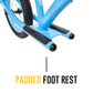 Mobo Explorer X Padded Balance Bike. Kids No-Pedal Bicycle, 14” Wheels, Blue