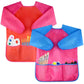 Bassion 2 Pack Kids Art Smocks Toddler Smock Waterproof Artist Painting Aprons Long Sleeve With 3 Pockets For Age 2-6 Years(Blue