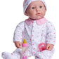 JC Toys 20" Caucasian Soft Body Baby Doll - Washable Vinyl, Pink Outfit & Hat, Model 15340_A, Ideal for Children 2 Years +