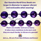 Mardi Gras Beads 33 inch 7mm, 12 Dozen, 144 Pieces, Purple Green and Gold Necklaces with Doubloon