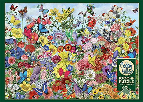 Cobblehill 80032 1000 Pc Butterfly Garden Puzzle, Various
