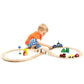 4-Piece 3.5'' Curved Wooden Train Track Value Booster Pack - Compatible with All Major Toy Train Brands by Conductor Carl